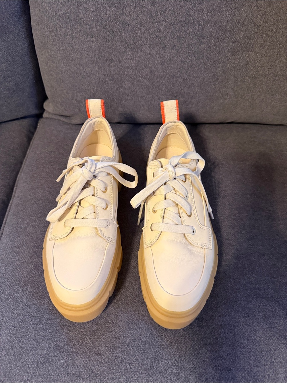Sorel Cream Leather Sneakers